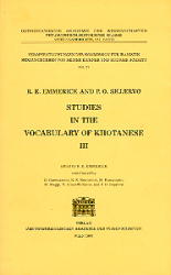 Studies in the Vocabulary of Khotanese / Studies in the Vocabulary of Khotanese