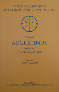 Sancti Augustini opera. De Genesi contra Manichaeos