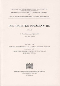 Die Register Innocenz III. / Die Register Innocenz´III., 8. Band, 8. Pontifikatsjahr 1205/1206