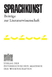 Sprachkunst. Beiträge zur Literaturwissenschaft / Sprachkunst. Beiträge zur Literaturwissenschaft Jahrgang XXXIII/2002 1. Halbband