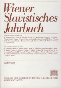 Wiener Slavistisches Jahrbuch / Wiener Slavistisches Jahrbuch Band 48/ 2002