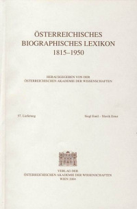 Österreichisches Biographisches Lexikon 1815-1950 / Österreichisches Biographisches Lexikon 1815-1950 57. Lieferung