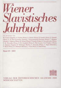 Wiener Slavistisches Jahrbuch / Wiener Slavistisches Jahrbuch Band 49/ 2003