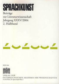Sprachkunst. Beiträge zur Literaturwissenschaft / Sprachkunst. Beiträge zur Literaturwissenschaft Jahrgang XXXV/2004 2. Halbband