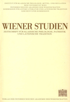 Wiener Studien ‒ Zeitschrift für Klassische Philologie, Patristik und lateinische Tradition, Band 118/2005