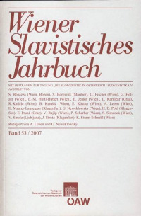Wiener Slavistisches Jahrbuch / Wiener Slavistisches Jahrbuch Band 53 / 2007