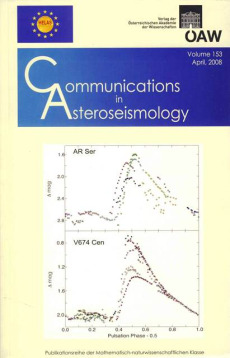 Communications in Asteroseismology Volume 153, 2008