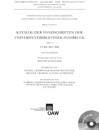 Katalog der Handschriften der Universitätsbibliothek Innsbruck