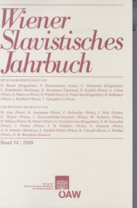 Wiener Slavistisches Jahrbuch Band 54/2008