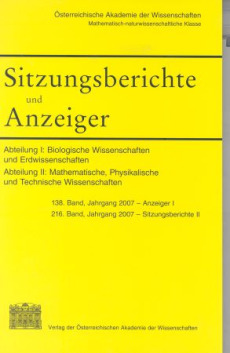 Sitzungsberichte und Anzeiger der mathematisch-naturwissenschaftlichen Klasse