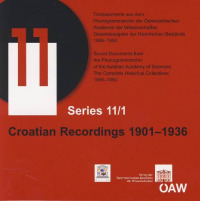 Croatian Recordings 1901-1936