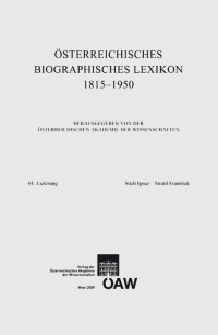 Österreichisches Biographisches Lexikon 1815-1950 / Österreichisches Biographisches Lexikon Lieferung 61