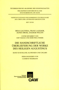 Die handschriftliche Überlieferung der Werke des Heiligen Augustinus, Band XI