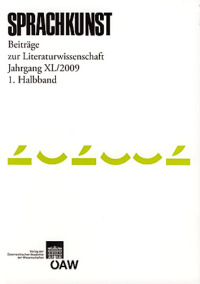 Sprachkunst. Beiträge zur Literaturwissenschaft / Sprachkunst 40 2009 1. Halbband
