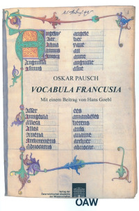 Vocabula Francusia (CVP 2598) von 1409/10