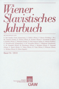 Wiener Slavistisches Jahrbuch / Wiener Slavistisches Jahrbuch Band 56/2010