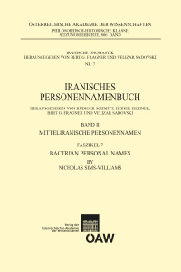 Bactrian Personal Names