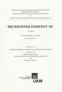 Die Register Innocenz III. / Die Register Innocenz´ III., 12. Band