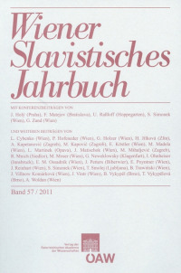 Wiener Slavistisches Jahrbuch / Wiener Slavistisches Jahrbuch Band 57 / 2011