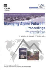 Managing Alpine Future II "Inspire and drive sustainable mountain regions"