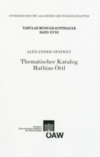 Thematischer Katalog Mathias Öttl