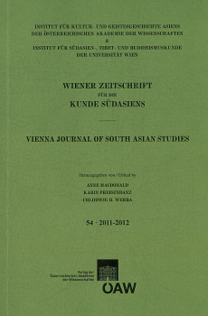 Wiener Zeitschrift für die Kunde Südasiens, Band 54 (2011‒2012) ‒ Vienna Journal of South-Asian Studies, Vol. 54 (2011‒2012)