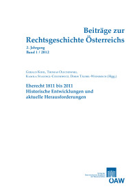 Beiträge zur Rechtsgeschichte Österreichs, 2. Jahrgang, Heft 1/2012