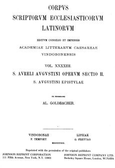 Sancti Aureli Augustini operum, sectio II: Sancti Augustini Hipponiensis episcopi Epistulae. Pars III: Epistulae CXXIV‒CLXXXIV A