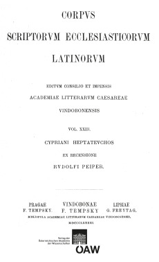 Cypriani Galli poetae heptateuchos accedunt incertorum de Sodoma et Iona et ad senatorem carmina et Hilarii quae feruntur in Genesin, de Maccabaeis atque de Evangelio