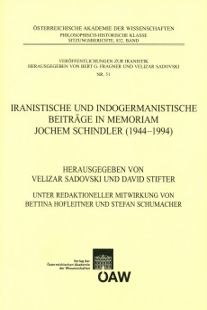 Iranistische und indogermanistische Beiträge in Memoriam Jochem Schindler (1944‒1994)