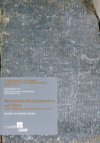 Byzantinische Epigramme auf Stein nebst Addenda zu den Bänden 1 und 2