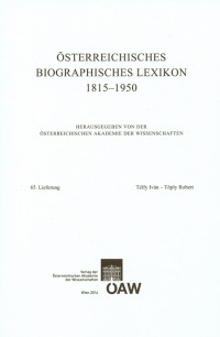 Österreichisches Biographisches Lexikon 1815-1950 / Österreichisches Biographisches Lexikon 1815-1950 65. Lieferung