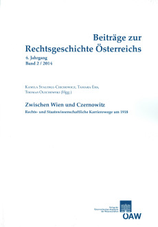 Beiträge zur Rechtsgeschichte Österreichs, 4. Jahrgang, Heft 2/2014