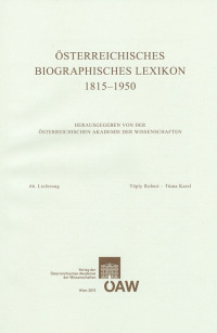 Österreichisches Biographisches Lexikon 1815-1950 / Österreichisches Biographisches Lexikon 1815-1950 Lieferung 66