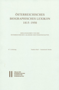 Österreichisches Biographisches Lexikon 1815-1950 / Österreichisches Biographisches Lexikon 1815-1950 Lieferung 67