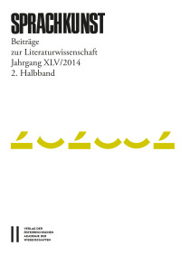 Sprachkunst ‒ Beiträge zur Literaturwissenschaft, Jahrgang XLV/2014, 2. Halbband