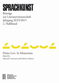Sprachkunst. Beiträge zur Literaturwissenschaft / Sprachkunst Jahrgang XLVI/2015 2.Halbband