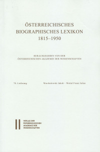 Österreichisches Biographisches Lexikon 1815-1950 / Österreichisches Biographisches Lexikon 1815-1950 , 70. Lieferung