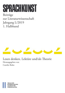 Sprachkunst. Beiträge zur Literaturwissenschaft / Sprachkunst Beiträge zur Literaturwissenschaft Jahrgang L/2019 1. Halbband