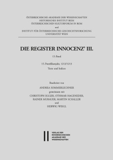 Die Register Innocenz’ III., 15. Band