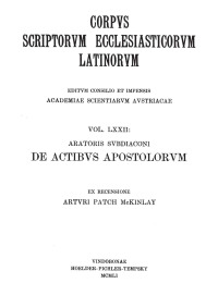 Aratoris subdiaconi de actibus apostolorum