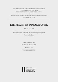 Die Register Innocenz III. / Die Register Innocenz' III., 3. Band