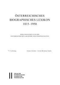 Österreichisches Biographisches Lexikon 1815-1950 / Österreichisches Biographisches Lexikon 1815–1950