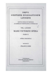 Marii Victorini opera, pars posterior: Opera exegetica
