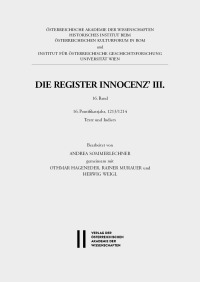 Die Register Innocenz’ III., 16. Band