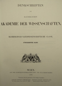 Denkschriften der mathematisch-naturwissenschaftlichen Classe, Volume XV, 1858