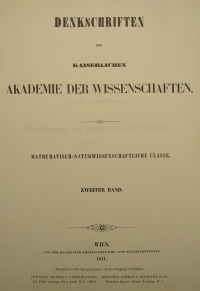 Denkschriften der mathematisch-naturwissenschaftlichen Classe, Volume II, 1851