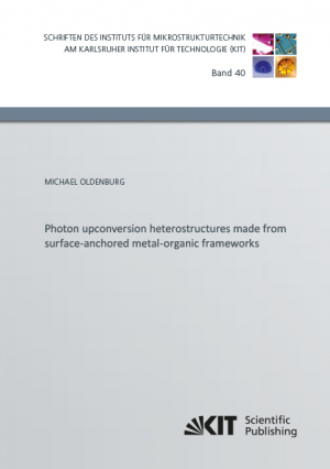 Photon upconversion heterostructures made from surface-anchored metal-organic frameworks