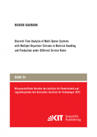 Discrete Time Analysis of Multi-Queue Systems with Multiple Departure Streams in Material Handling and Production under Different Service Rules