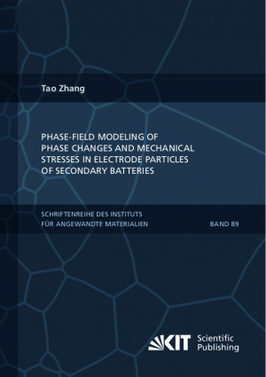 Phase-field Modeling of Phase Changes and Mechanical Stresses in Electrode Particles of Secondary Batteries